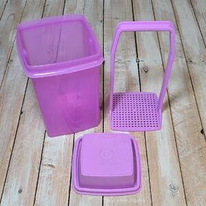Tupperware Large Square Pick-A-Deli Container Lavendar